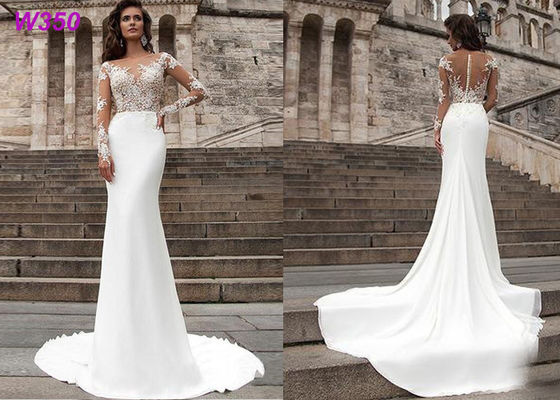 Plaj serisi düğmesi geri Bohemian gelinlik Mermaid Türkiye 2019 gelin kıyafeti