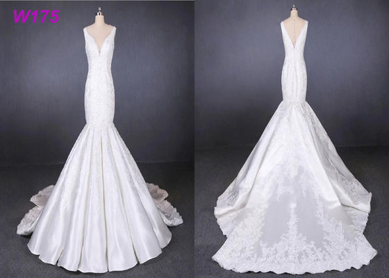 Sapanlar saten mermaid gelinlik gelin törenlerinde özelleştirmek 2019